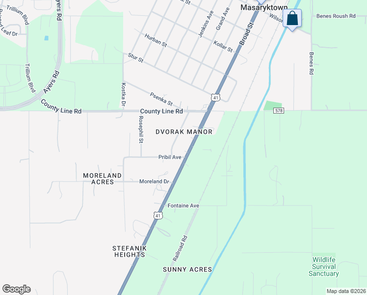 map of restaurants, bars, coffee shops, grocery stores, and more near 18749 U.S. 41 in Spring Hill