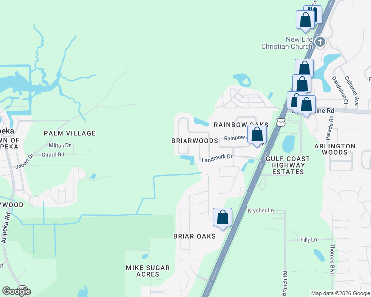 map of restaurants, bars, coffee shops, grocery stores, and more near 10153 Briar Cir in Hudson