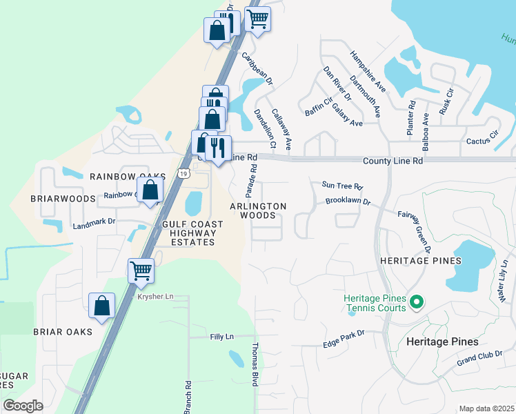 map of restaurants, bars, coffee shops, grocery stores, and more near 18750 Green Park Road in Hudson