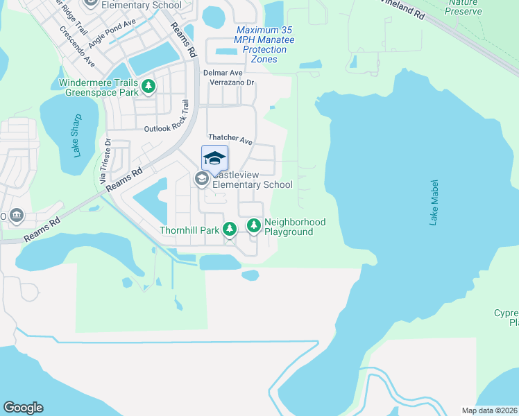 map of restaurants, bars, coffee shops, grocery stores, and more near 11454 Wakeworth Street in Orlando