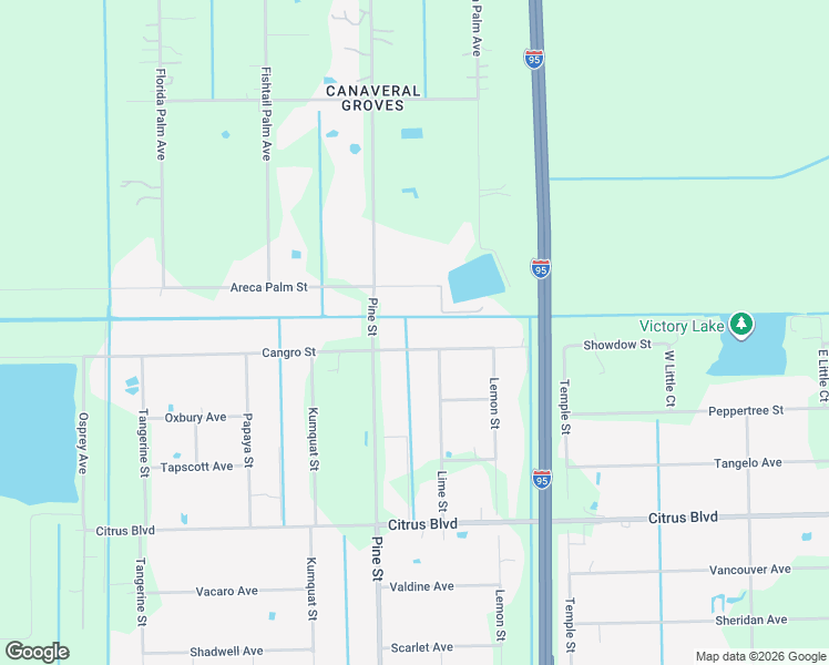 map of restaurants, bars, coffee shops, grocery stores, and more near 4920 Cangro Street in Cocoa