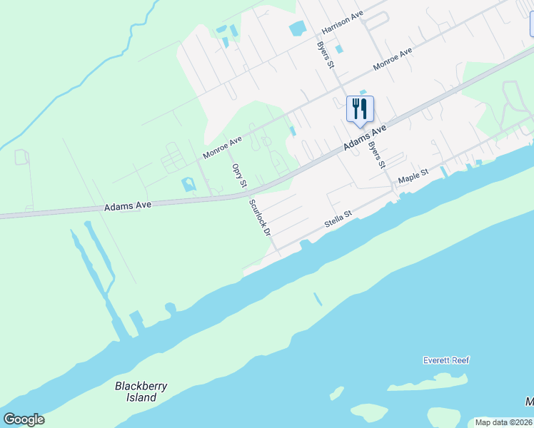 map of restaurants, bars, coffee shops, grocery stores, and more near 21 Whooping Crane Street in Port O'Connor