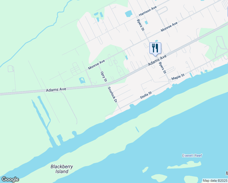 map of restaurants, bars, coffee shops, grocery stores, and more near 21 Whooping Crane Street in Port O'Connor