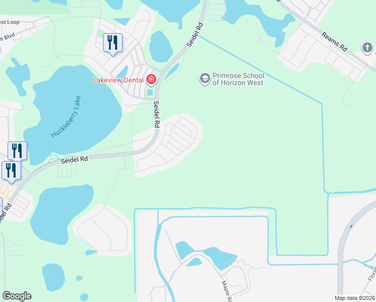 map of restaurants, bars, coffee shops, grocery stores, and more near 14126 Aldford Drive in Winter Garden