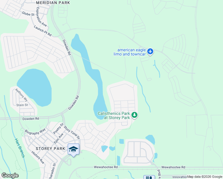 map of restaurants, bars, coffee shops, grocery stores, and more near 11552 Satire Street in Orlando