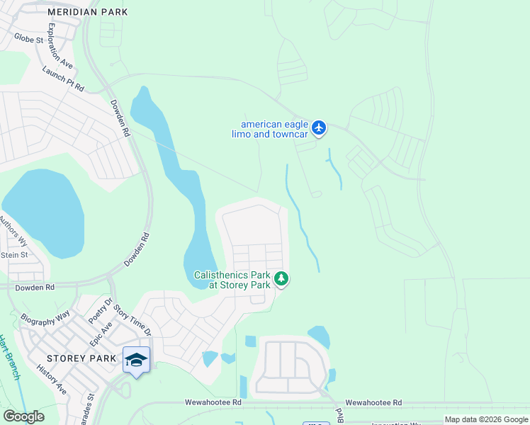 map of restaurants, bars, coffee shops, grocery stores, and more near 11320 Satire Street in Orlando