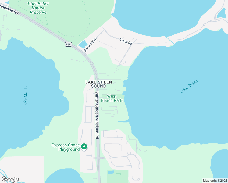 map of restaurants, bars, coffee shops, grocery stores, and more near 9114 Sheen Sound Street in Orlando