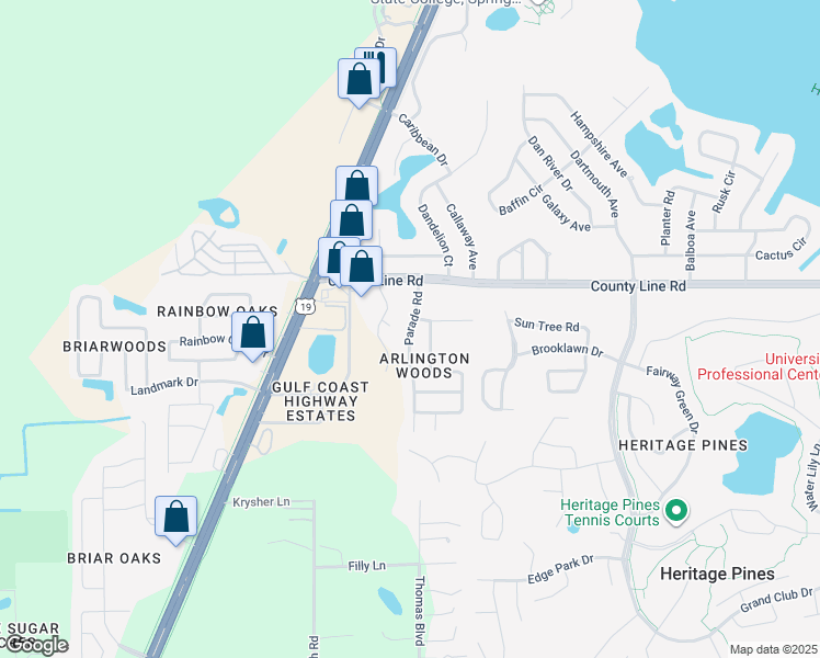 map of restaurants, bars, coffee shops, grocery stores, and more near 18853 Parade Road in Hudson