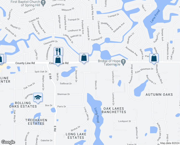 map of restaurants, bars, coffee shops, grocery stores, and more near Morrow Drive in Hudson