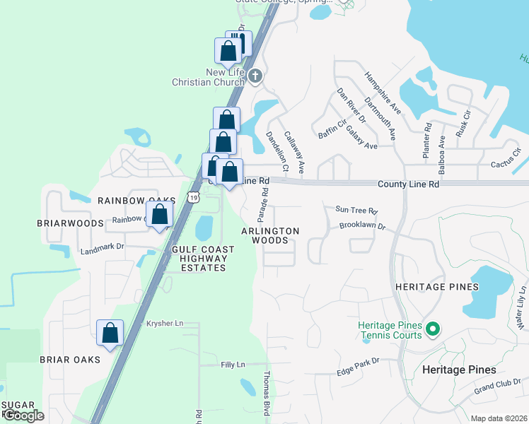 map of restaurants, bars, coffee shops, grocery stores, and more near 18852 Parade Road in Hudson