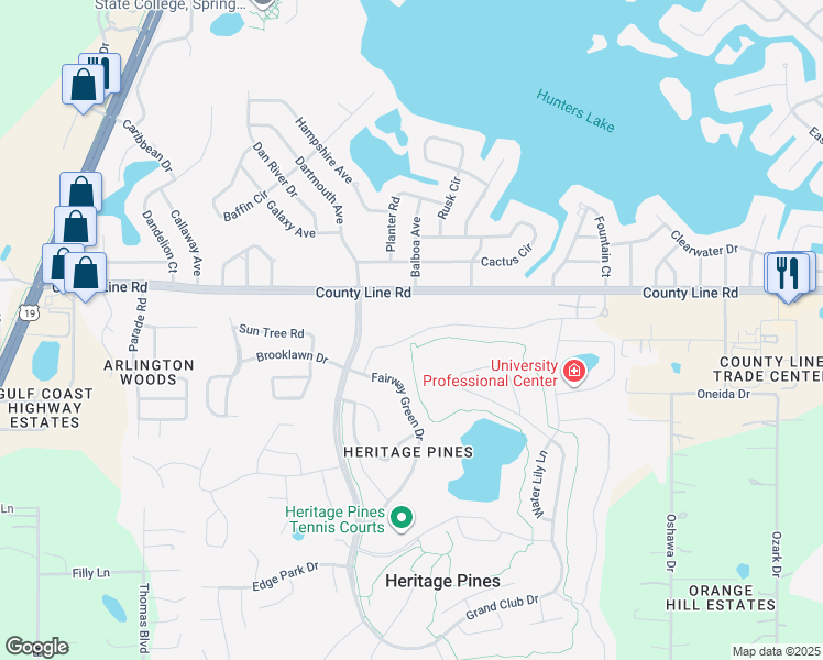 map of restaurants, bars, coffee shops, grocery stores, and more near 11507 Heritage Point Drive in Hudson