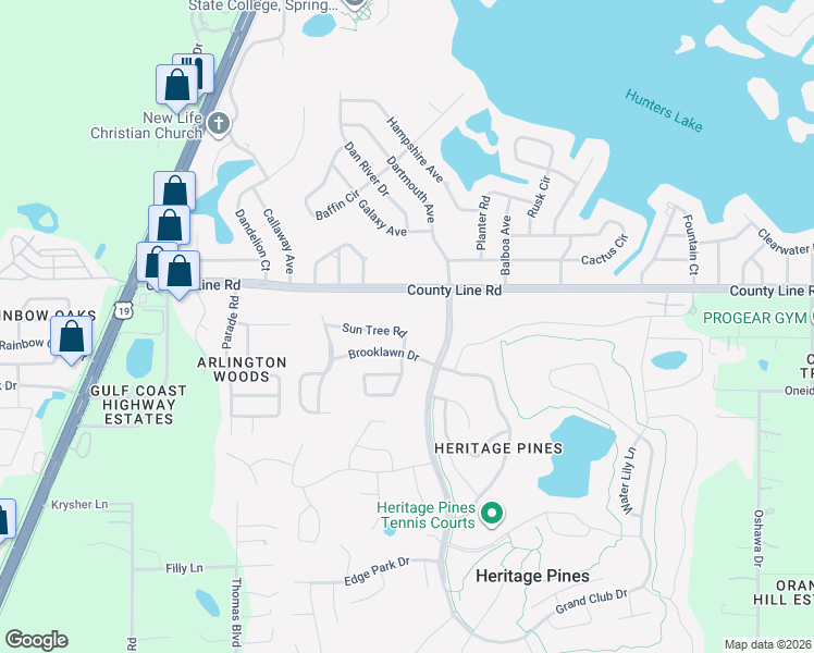 map of restaurants, bars, coffee shops, grocery stores, and more near 11243 Sun Tree Road in Hudson