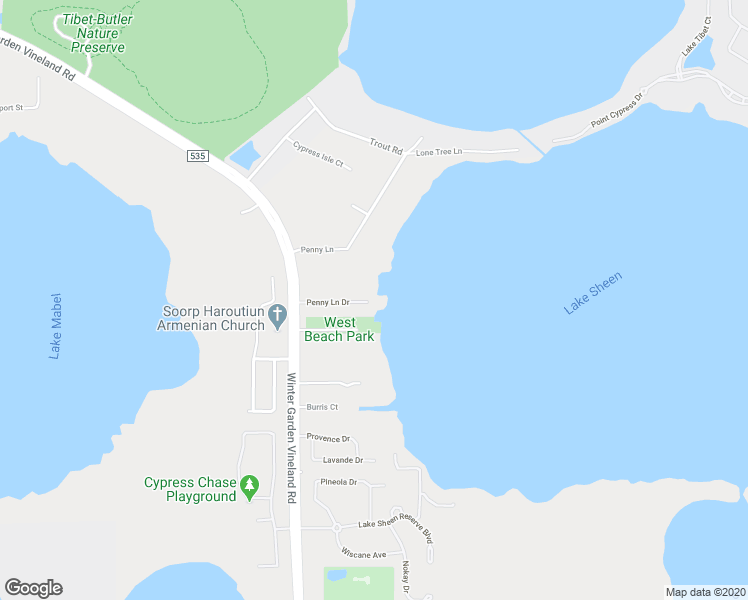 map of restaurants, bars, coffee shops, grocery stores, and more near 9147 Winter Garden Vineland Road in Orlando
