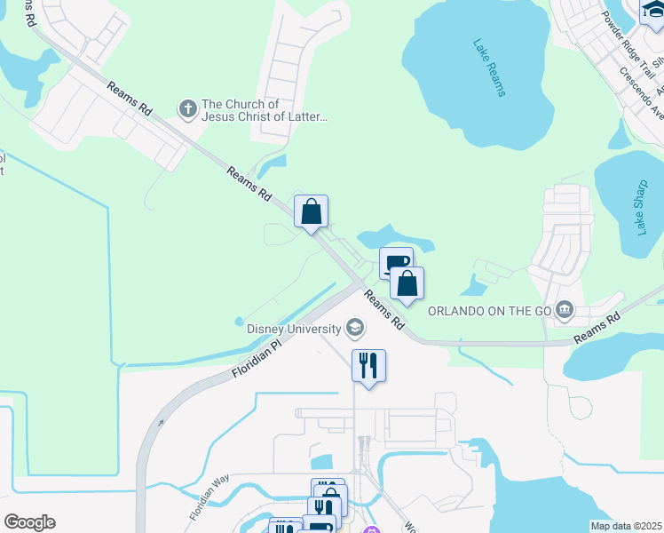 map of restaurants, bars, coffee shops, grocery stores, and more near 8208 Jayme Drive in Winter Garden