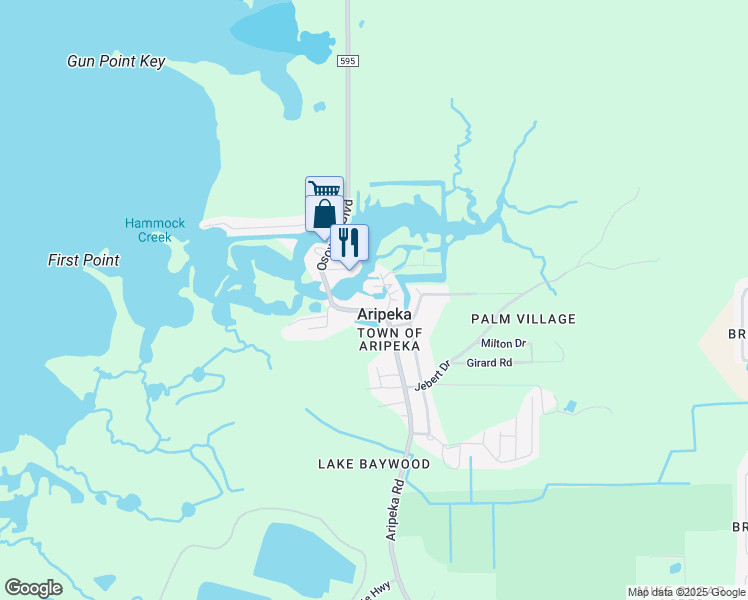 map of restaurants, bars, coffee shops, grocery stores, and more near in Aripeka