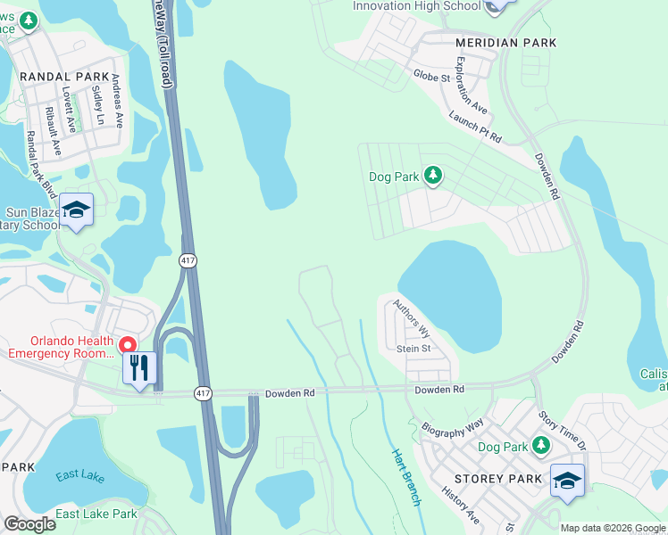 map of restaurants, bars, coffee shops, grocery stores, and more near 10737 Belle Maisons Drive in Orlando