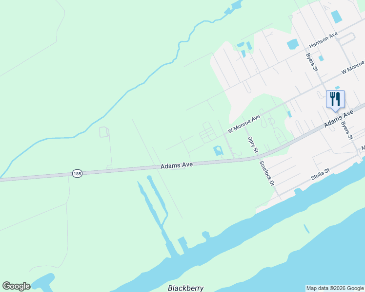 map of restaurants, bars, coffee shops, grocery stores, and more near 3480 Adams Street in Seadrift