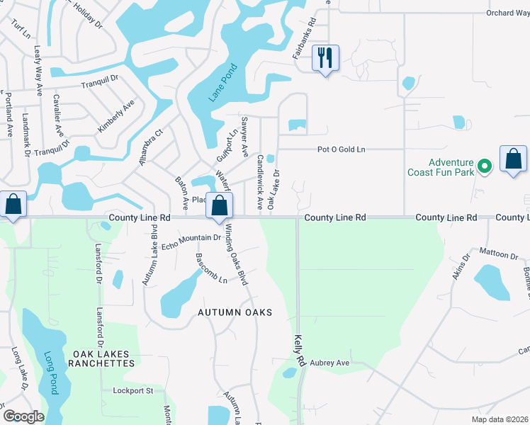 map of restaurants, bars, coffee shops, grocery stores, and more near 95 Candlewick Avenue in Spring Hill