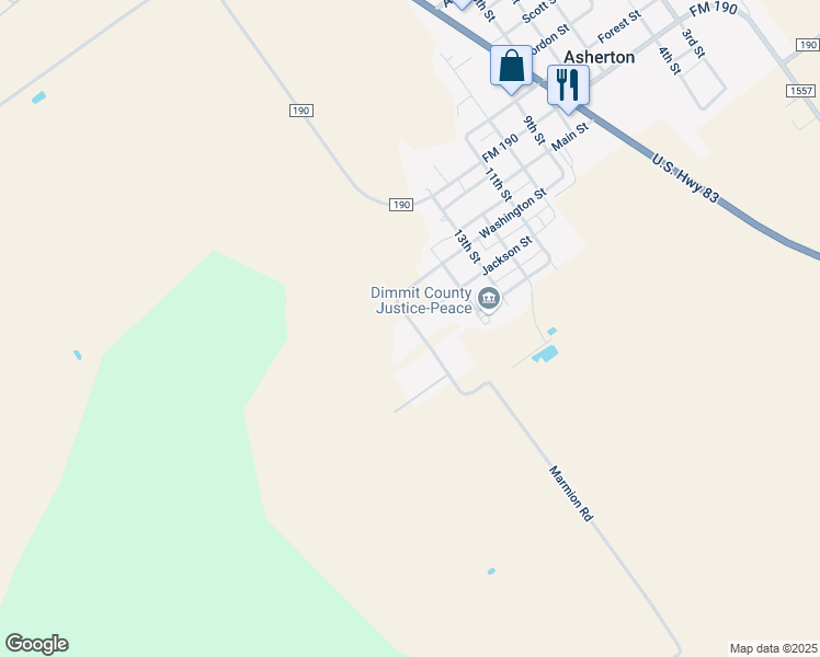 map of restaurants, bars, coffee shops, grocery stores, and more near 90 16th Street in Asherton