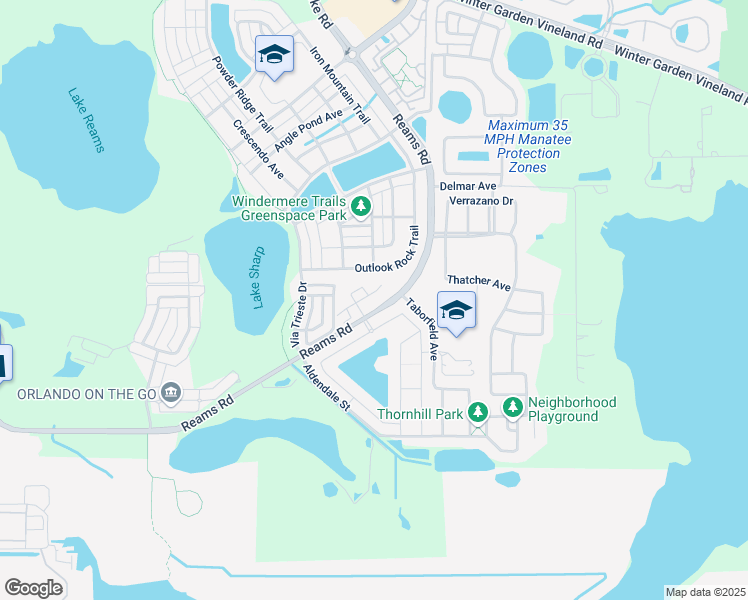 map of restaurants, bars, coffee shops, grocery stores, and more near 9407 Royal Estates Boulevard in Orlando
