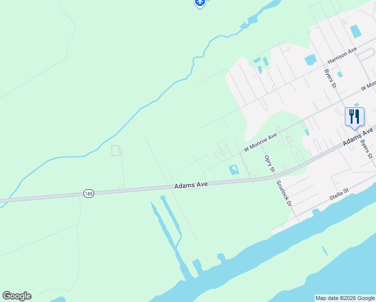 map of restaurants, bars, coffee shops, grocery stores, and more near 3480 Adams Street in Seadrift
