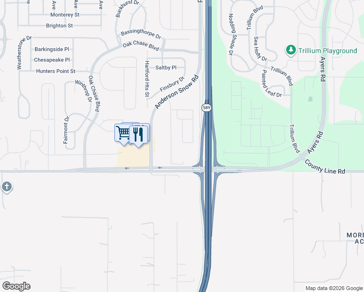 map of restaurants, bars, coffee shops, grocery stores, and more near 122 Arkays Avenue in Spring Hill