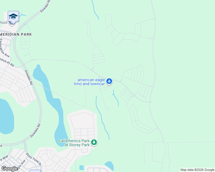 map of restaurants, bars, coffee shops, grocery stores, and more near Boggy Ranch in Orlando