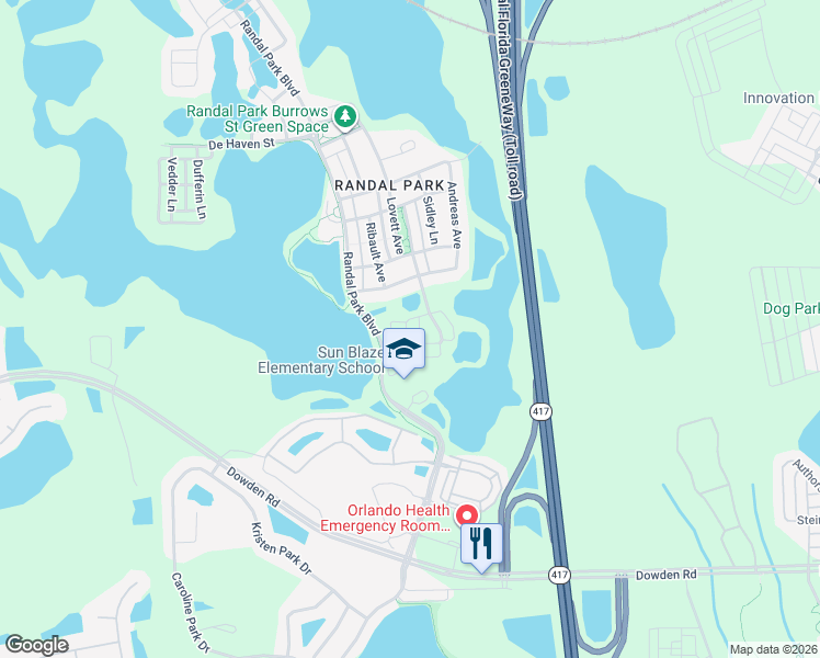 map of restaurants, bars, coffee shops, grocery stores, and more near 8946 Fullerwood Avenue in Orlando