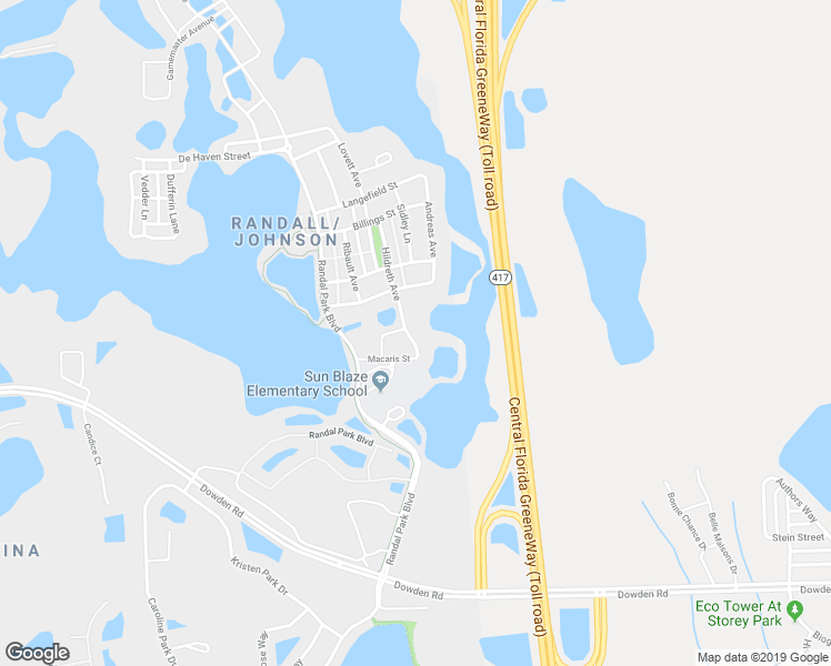 map of restaurants, bars, coffee shops, grocery stores, and more near 8943 Hildreth Avenue in Orlando