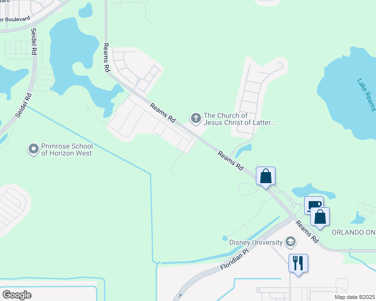 map of restaurants, bars, coffee shops, grocery stores, and more near 13273 Gorgona Isle Drive in Windermere