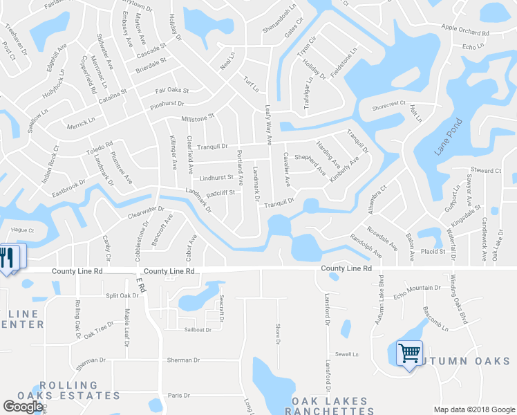 map of restaurants, bars, coffee shops, grocery stores, and more near 7564 Landmark Drive in Spring Hill