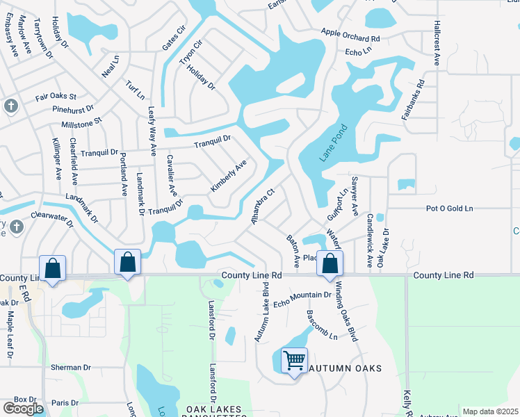 map of restaurants, bars, coffee shops, grocery stores, and more near 8129 Roycrest Lane in Spring Hill