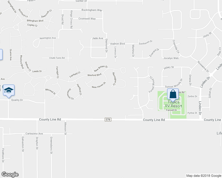 map of restaurants, bars, coffee shops, grocery stores, and more near 306 Barrington Court in Spring Hill