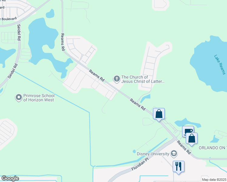 map of restaurants, bars, coffee shops, grocery stores, and more near 13273 Gorgona Isle Drive in Windermere