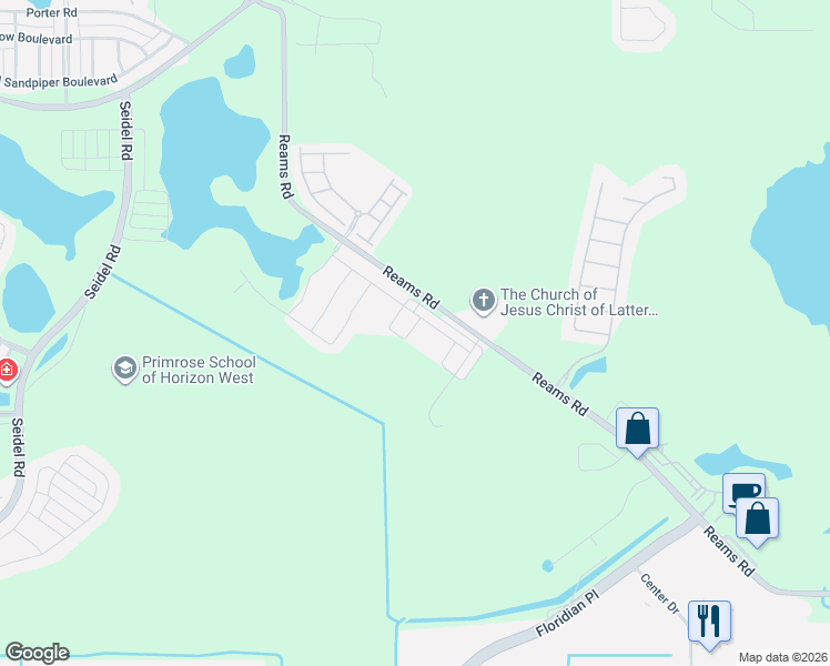 map of restaurants, bars, coffee shops, grocery stores, and more near 13435 Gorgona Isle Drive in Windermere