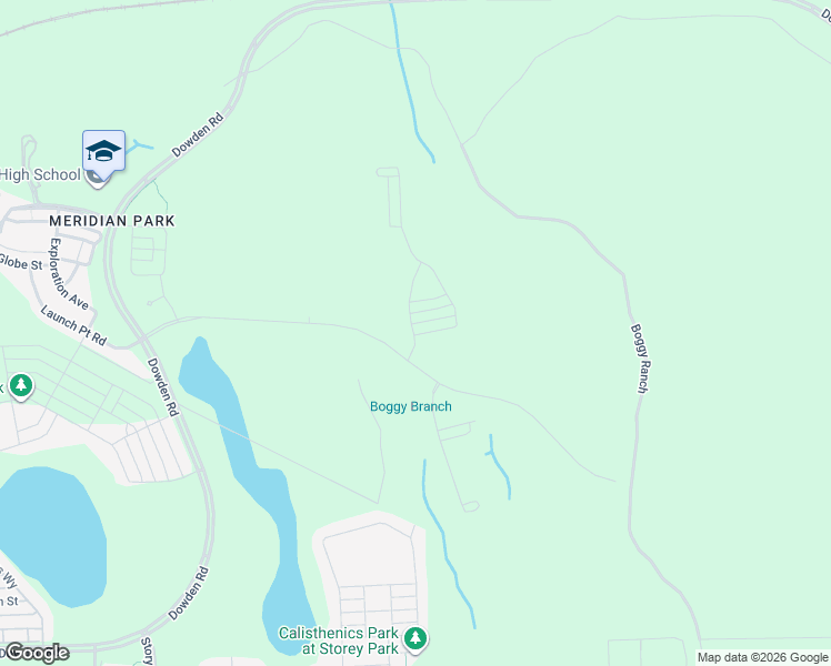 map of restaurants, bars, coffee shops, grocery stores, and more near Boggy Ranch in Orlando