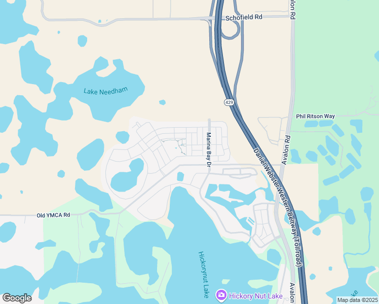 map of restaurants, bars, coffee shops, grocery stores, and more near 16138 Parkwyn St. in Winter Garden
