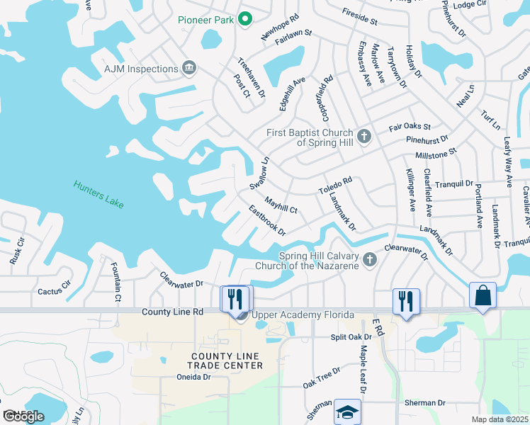 map of restaurants, bars, coffee shops, grocery stores, and more near 330 Greendale Court in Spring Hill