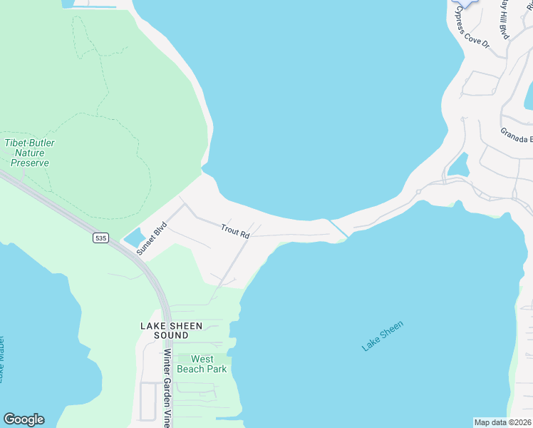 map of restaurants, bars, coffee shops, grocery stores, and more near 10121 Lone Tree Lane in Orlando