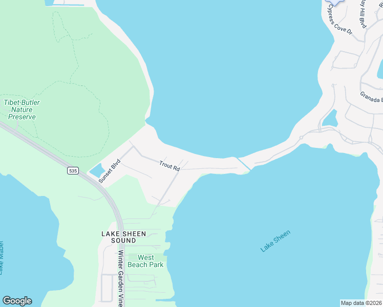 map of restaurants, bars, coffee shops, grocery stores, and more near 10121 Lone Tree Lane in Orlando