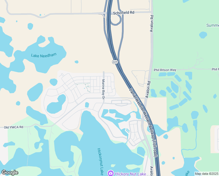 map of restaurants, bars, coffee shops, grocery stores, and more near 16318 Prairie School Drive in Winter Garden