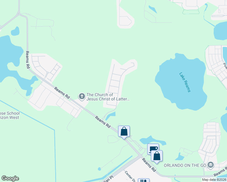 map of restaurants, bars, coffee shops, grocery stores, and more near 8609 Greenbank Boulevard in Windermere