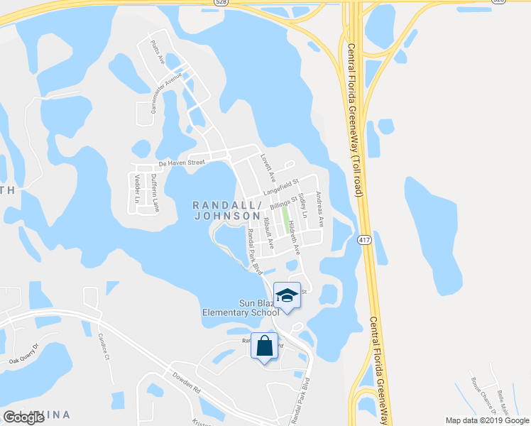 map of restaurants, bars, coffee shops, grocery stores, and more near 8717 Ribault Avenue in Orlando