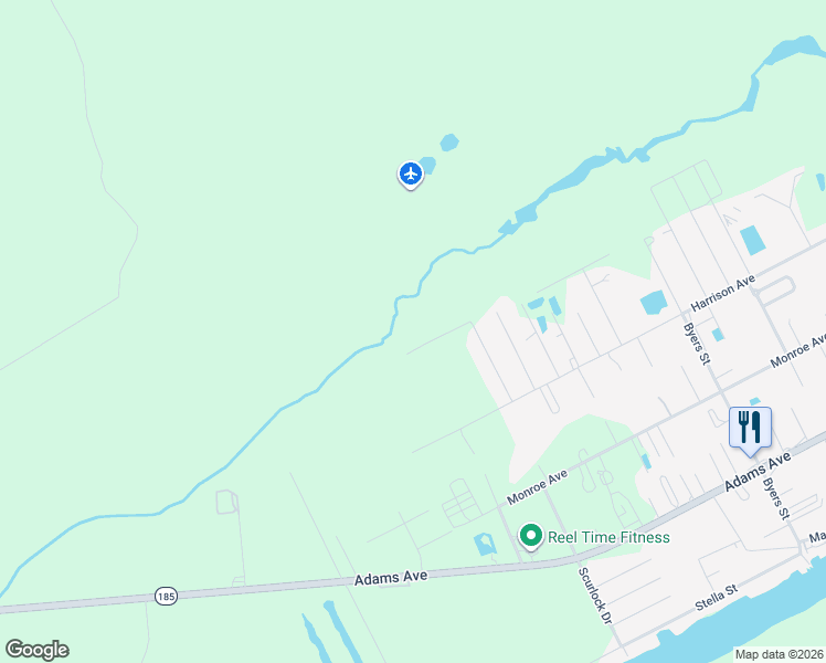 map of restaurants, bars, coffee shops, grocery stores, and more near 174 Rosella Lane in Port Lavaca