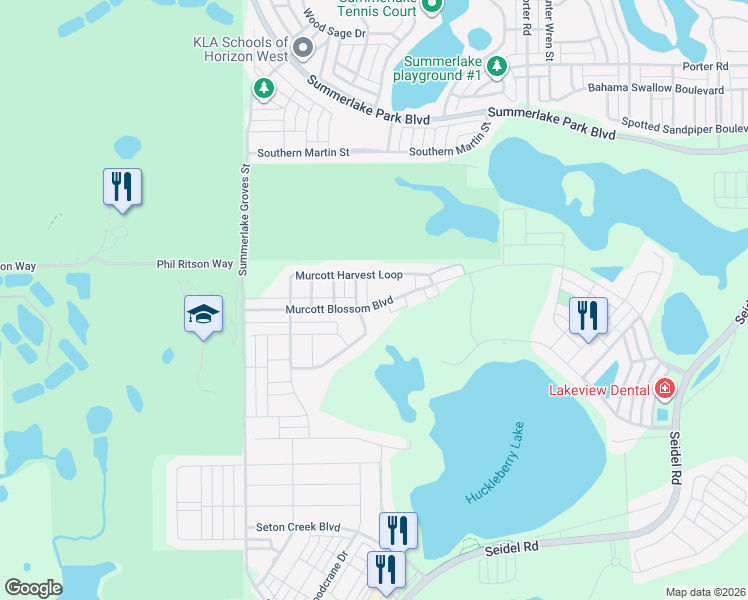 map of restaurants, bars, coffee shops, grocery stores, and more near 8001 Ava Jade Alley in Winter Garden