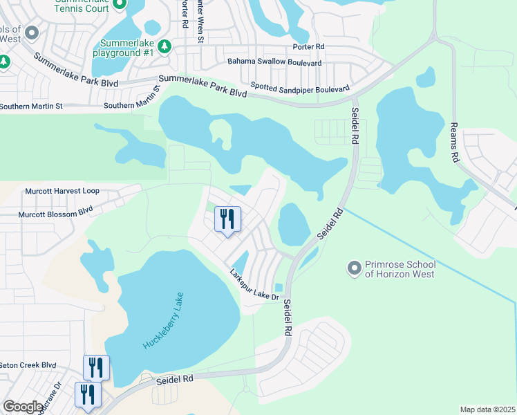 map of restaurants, bars, coffee shops, grocery stores, and more near 7113 Spring Park Drive in Winter Garden