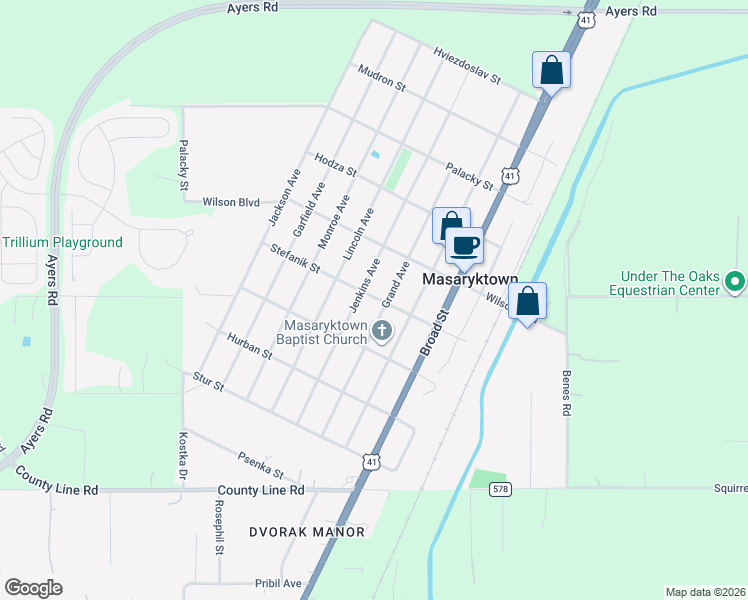 map of restaurants, bars, coffee shops, grocery stores, and more near in Brooksville