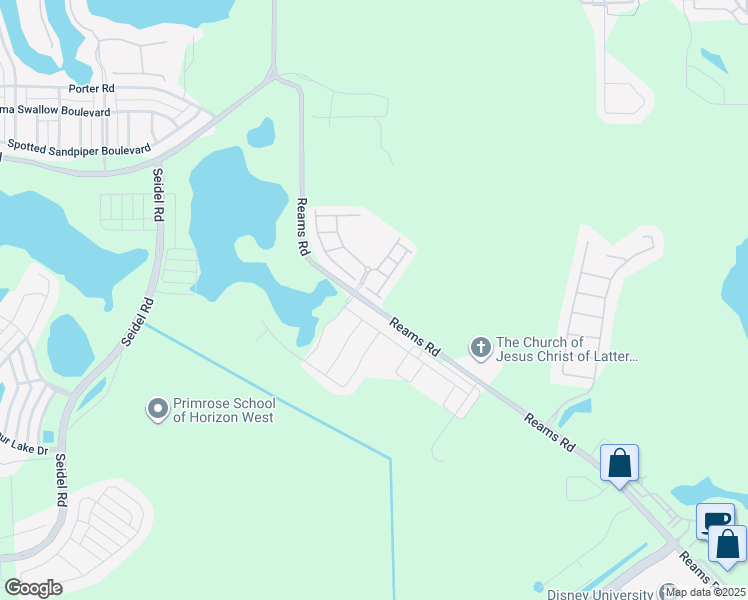 map of restaurants, bars, coffee shops, grocery stores, and more near 8187 Enchantment Drive in Windermere