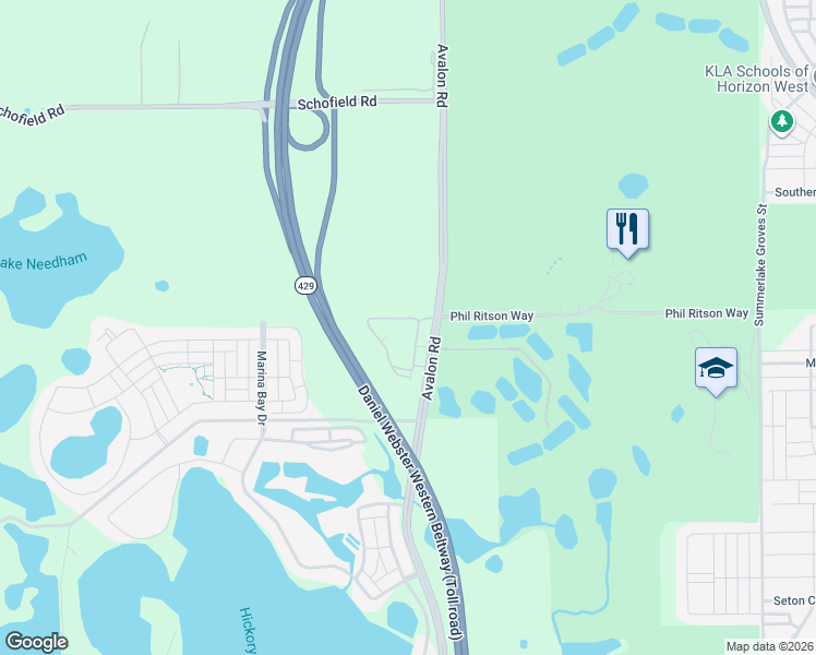 map of restaurants, bars, coffee shops, grocery stores, and more near 15000 Stratus Loop in Winter Garden