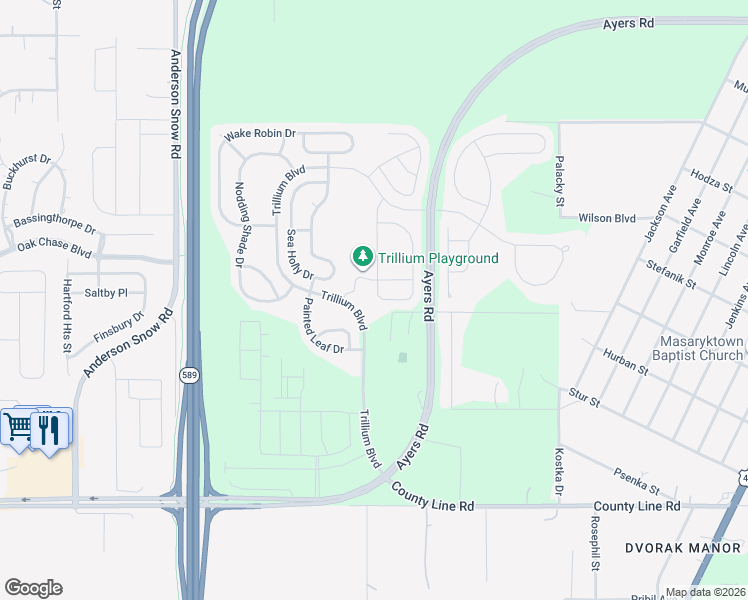 map of restaurants, bars, coffee shops, grocery stores, and more near 655 Alpine Thistle Drive in Brooksville